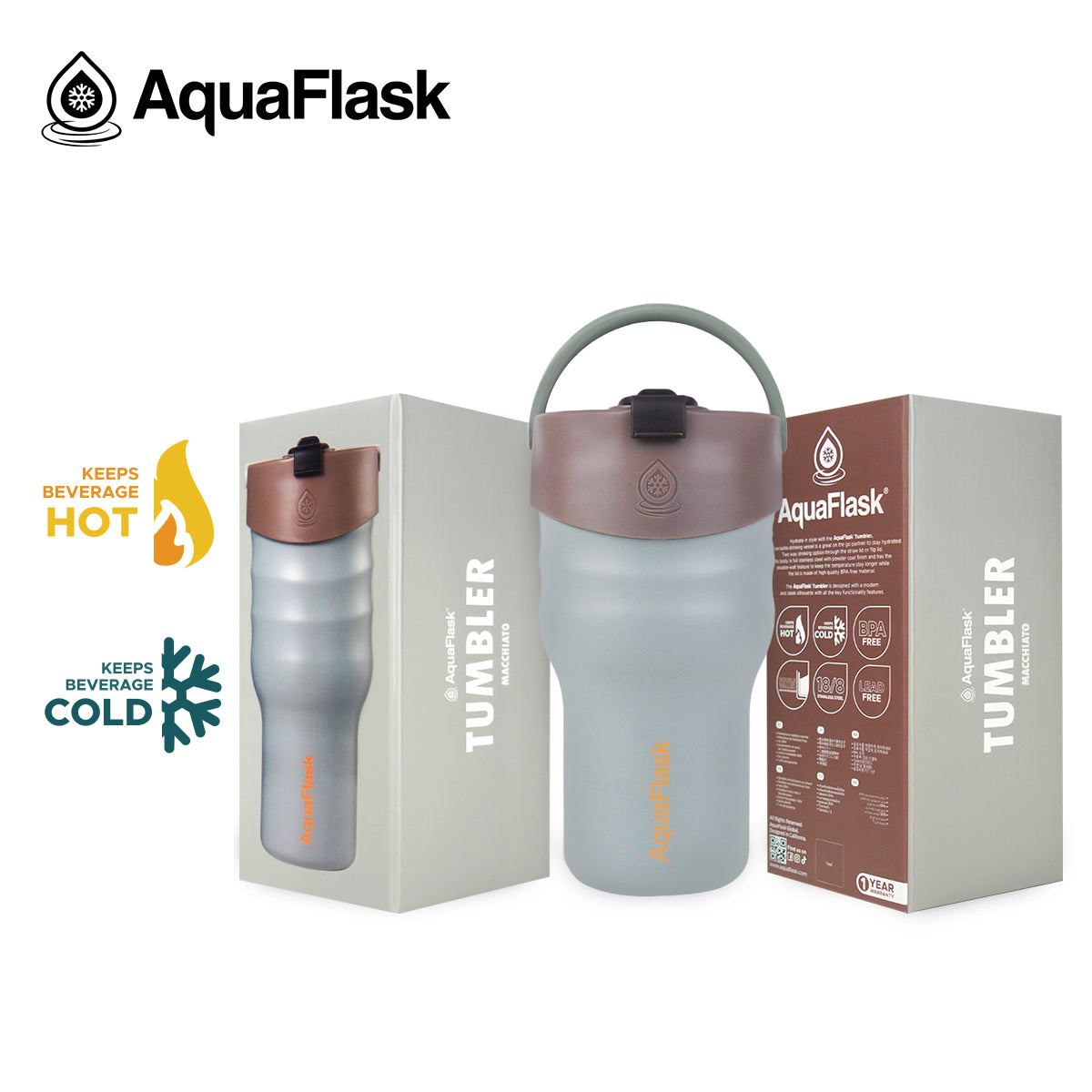 Aquaflask Tumbler 600ml Machiatto AF-V167