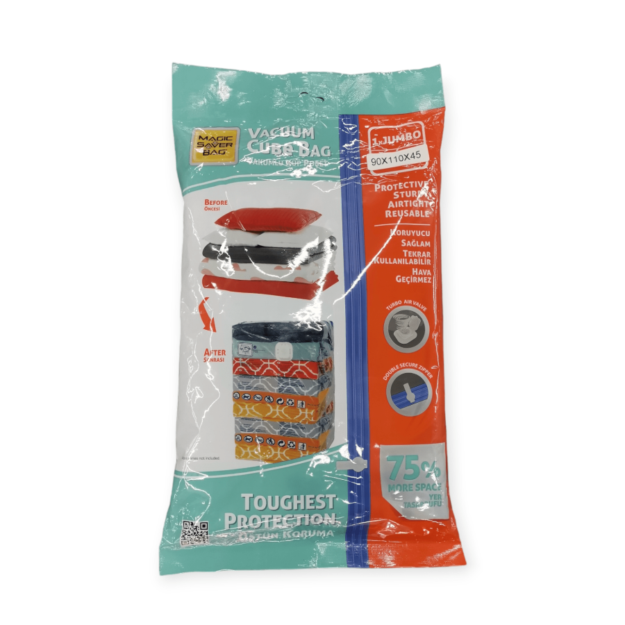 Magic Saver Bag Vacuum Bag Magic Saver Bag Vacuum Bag For Clothes 1xJumbo 90x110x45cm MSVcb1 J (7698123292761) (7698159140953)
