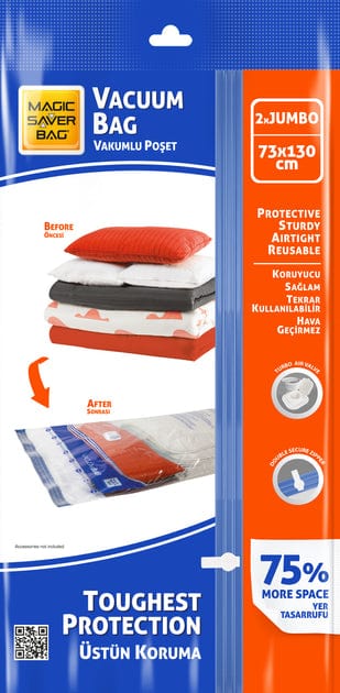 Magic Saver Bag Vacuum Bag Magic Saver Bag Vacuum Bag For Clothes 2xJumbo 73x130cm MSVB2J (7697980981337)