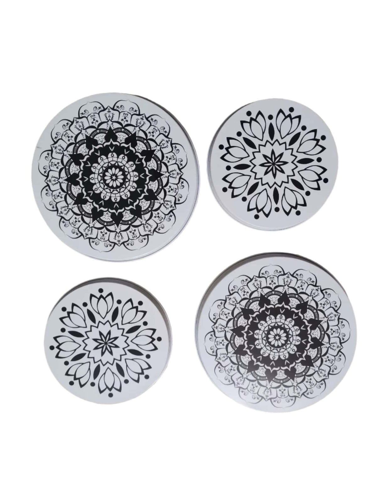 Mainstay Stove Plate Covers Mainstay 4 Pce Stainless Steel Stove Plate Covers Monotone Mandala MAV2566 (7825755045977)