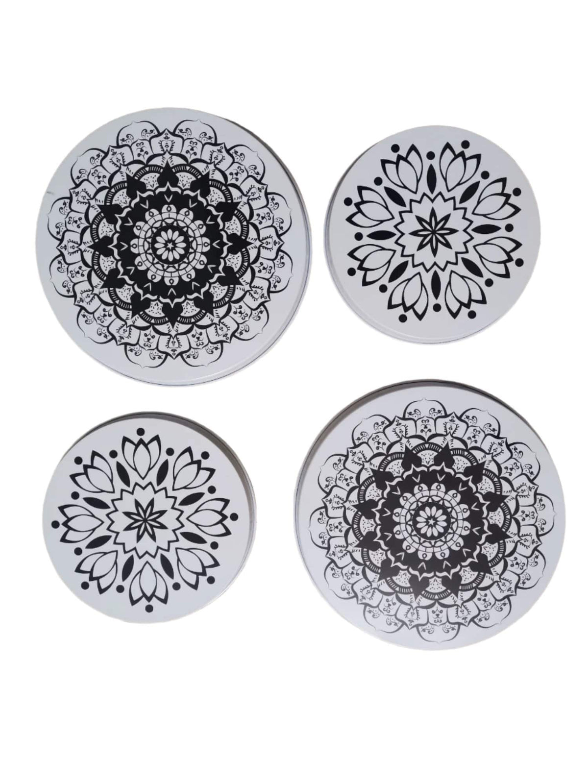 Mainstay Stove Plate Covers Mainstay 4 Pce Stainless Steel Stove Plate Covers Monotone Mandala MAV2566 (7825755045977)