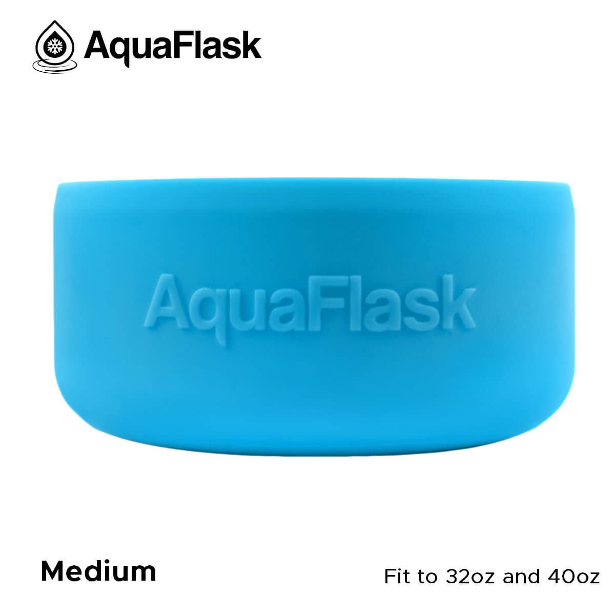Aquaflask Accessories Boot it Up! Silicone Bottles Medium Malibu Blue AF-B31