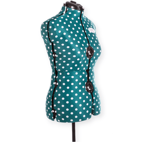mannequin Dress Fabrics Adjustable Rani Mannequin Green Polka Dot (7369141125209)