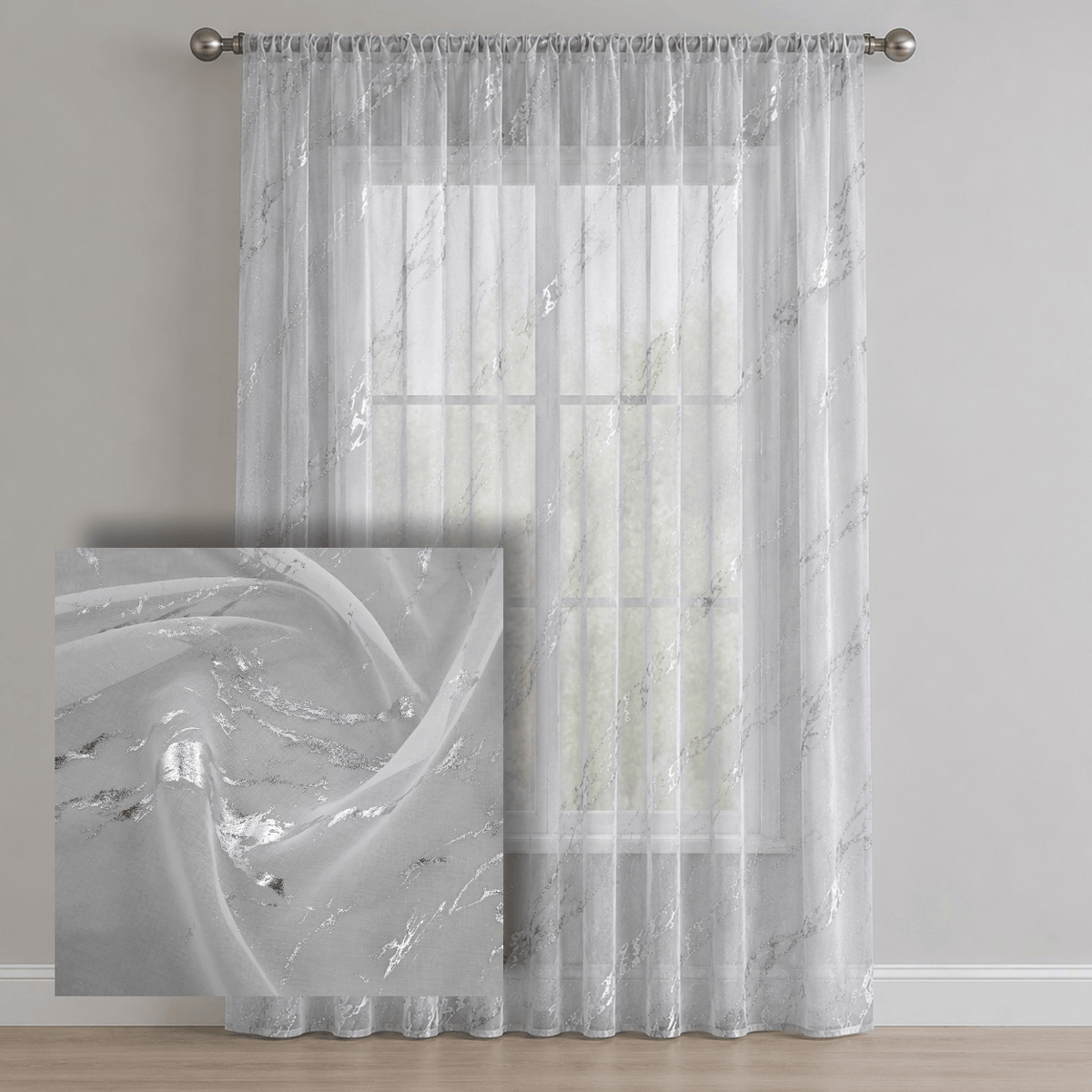 Fabric Embroidery Voile Marble 280 cm