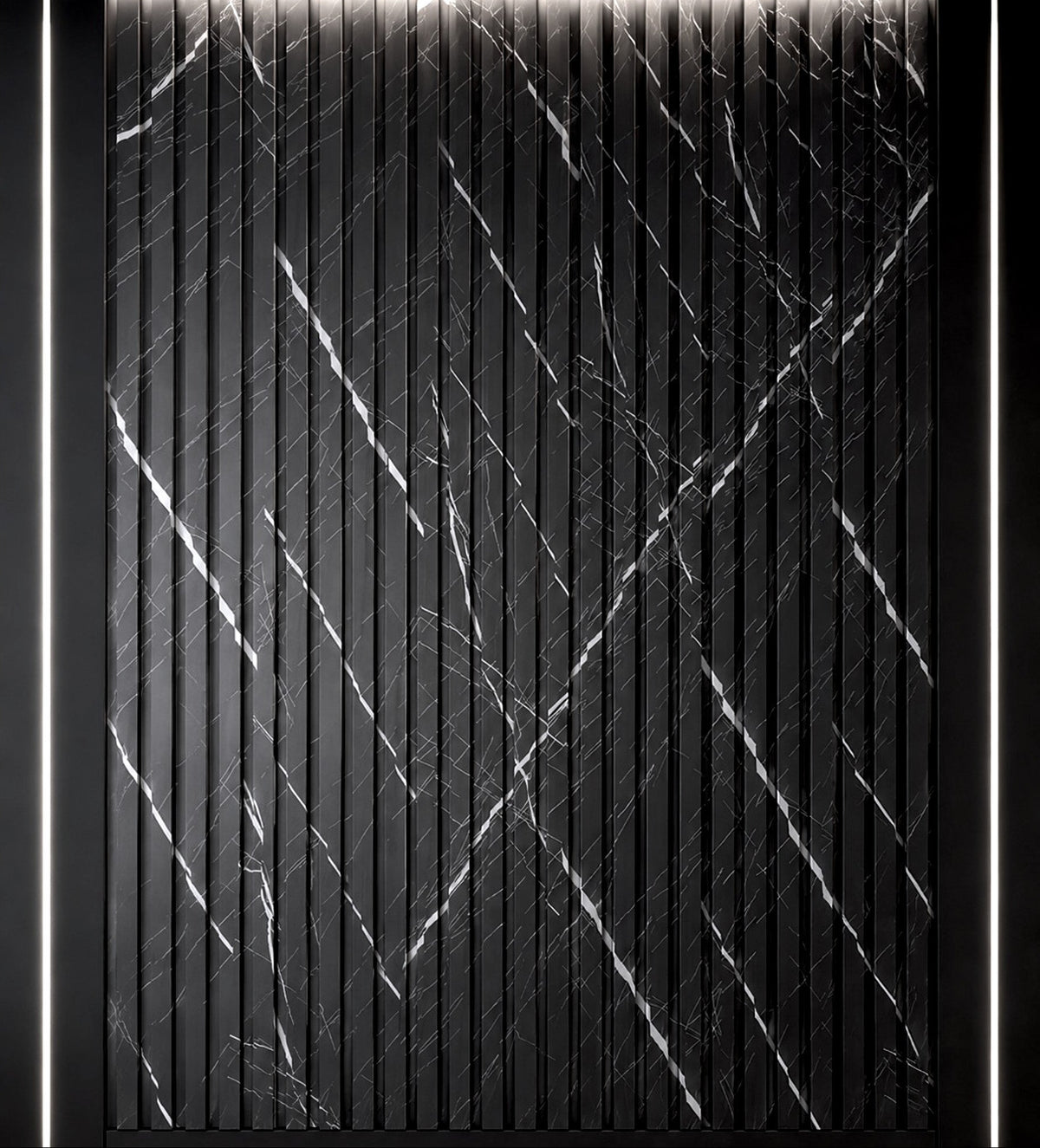 Trio Wall Panel Marble Black 2.4x114 mm.