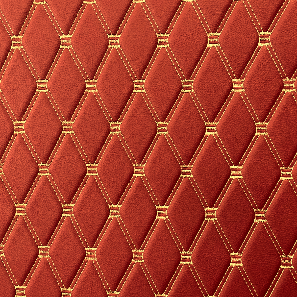 Bently Vinyl Car Fabric Diamond Maroon/Beige 140 cm