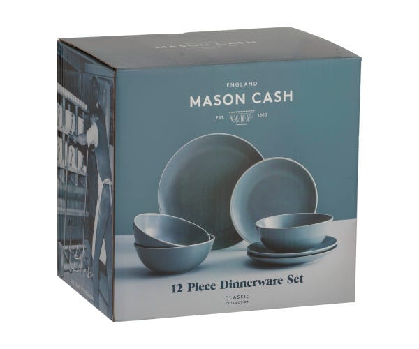 Mason Cash BOWL MIXER Mason Cash Classic Grey Dinner Set 12 Piece MC2001897 (7401134358617)