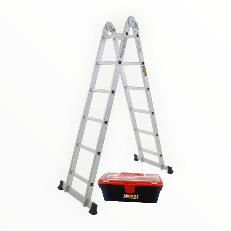 Maxi Ladders Dual-Purpose Ladder 2x6 Steps with Tool Box for Sale ...
