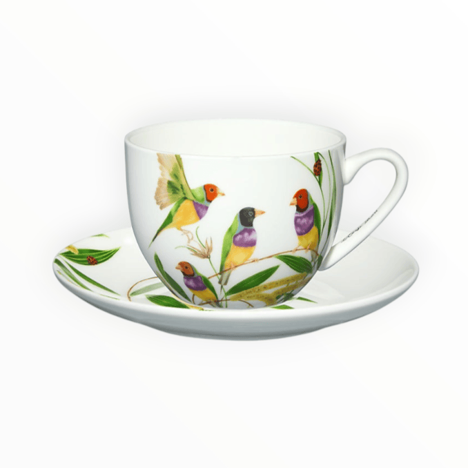 Maxwell & Williams Cup & Saucer Maxwell & Williams Eloise Short Lyric Cup & Saucer Gouldian Finch 240ml YD0217