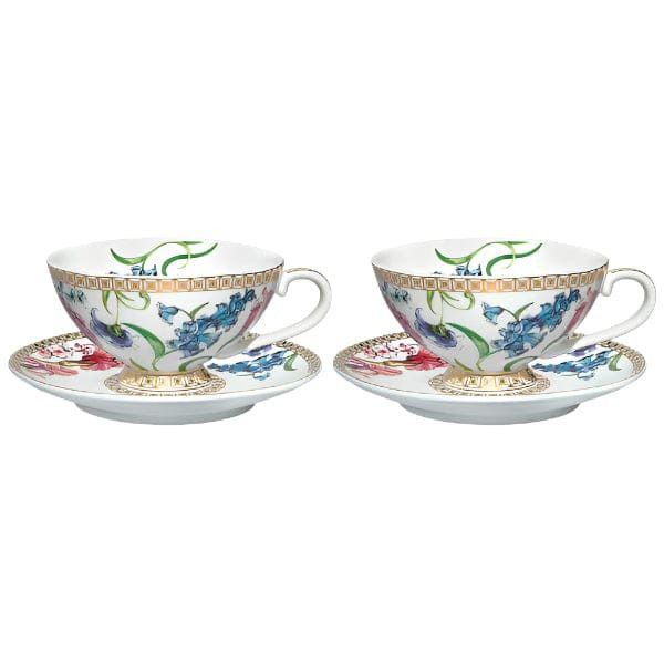 Maxwell & Williams Cup & Saucer Maxwell & Williams Estelle Michaelides Mystique Demi Cup & Saucer Set of 2 90ml White HV0575G