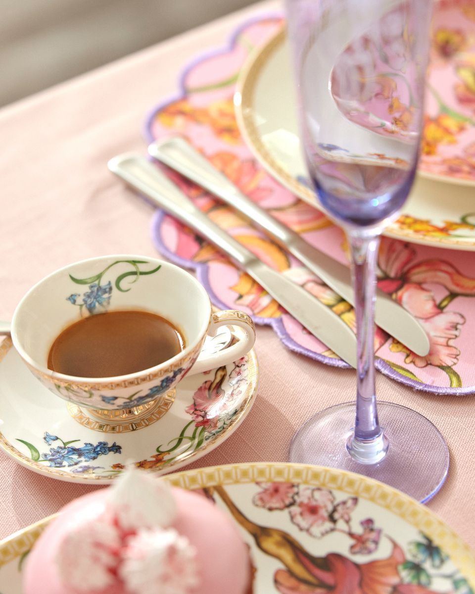 Maxwell & Williams Cup & Saucer Maxwell & Williams Estelle Michaelides Mystique Demi Cup & Saucer Set of 2 90ml White HV0575G