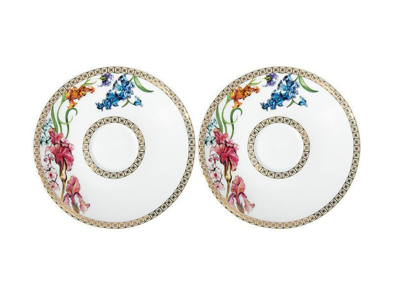 Maxwell & Williams Cup & Saucer Maxwell & Williams Estelle Michaelides Mystique Demi Cup & Saucer Set of 2 90ml White HV0575G