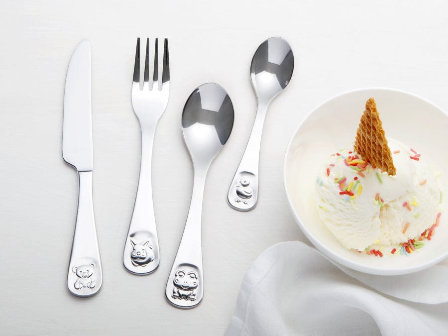 Maxwell & Williams CUTLERY Maxwell & Williams Childrens Set 4pc Frog & Friends 4pce HK1519 (7291527037017)