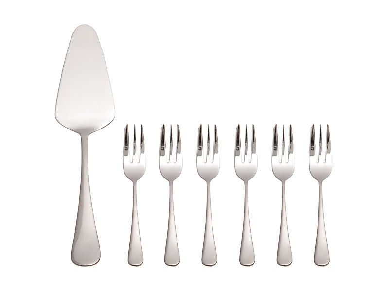 Maxwell & Williams CUTLERY Maxwell & Williams Cosmopolitan Cake Server & Fork Set 7 Piece HK1521