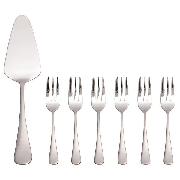 Maxwell & Williams CUTLERY Maxwell & Williams Cosmopolitan Cake Server & Fork Set 7 Piece HK1521