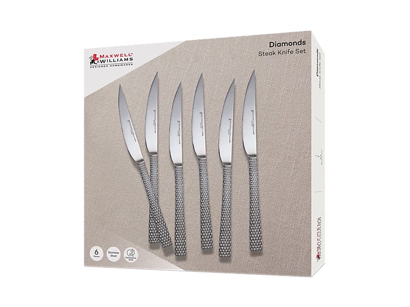 Maxwell & Williams CUTLERY Maxwell & Williams Diamonds Steak Knife Set 6 Piece MY0140