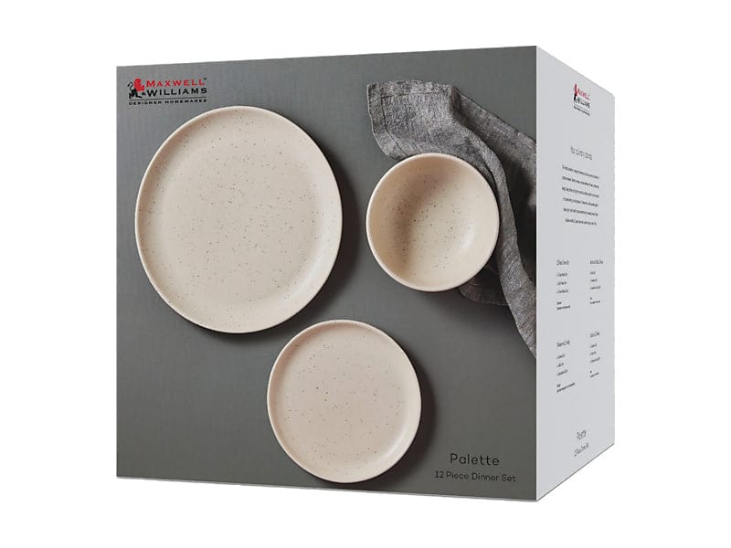 Maxwell & Williams Dinner Plate Maxwell & Williams Palette Dinner Set Cream Speckle 12pc MS0066 (7504649093209)