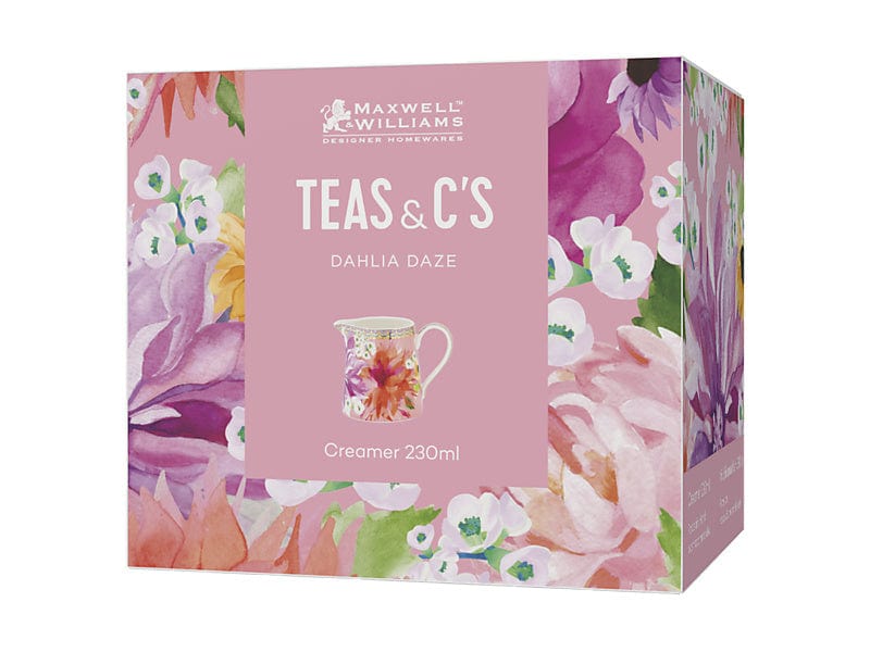 Maxwell & Williams Dinner Plate Teas & C's Dahlia Daze Creamer 230ML Pink Gift Boxed HV0367 (7274175266905)