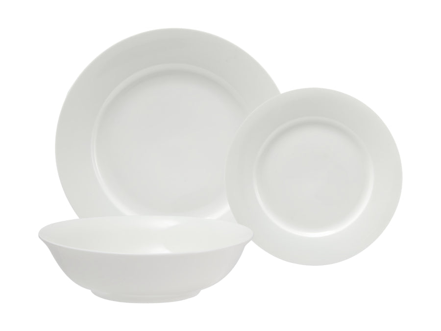 Maxwell & Williams Dinner Set Maxwell & Williams White Basics Euro Rim Dinner Set 12 Piece WBA0142