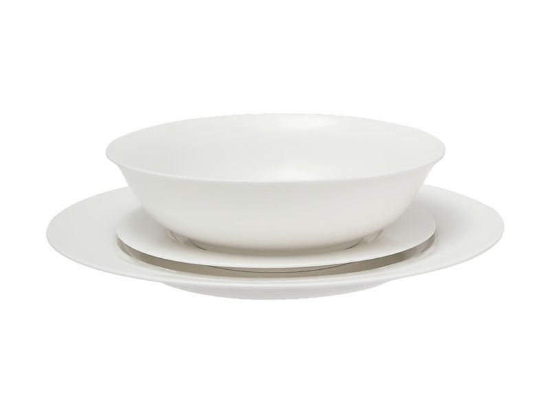 Maxwell & Williams Dinner Set Maxwell & Williams White Basics Euro Rim Dinner Set 18 Piece WBA0145