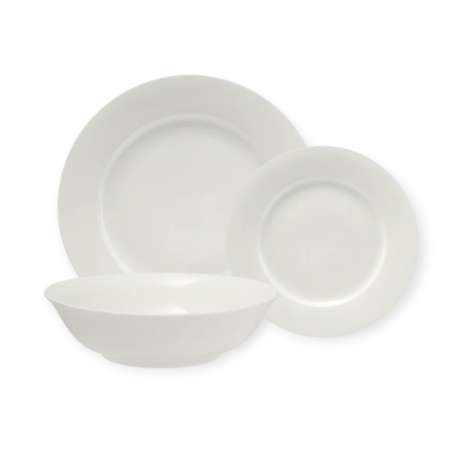 Maxwell & Williams Dinner Set Maxwell & Williams White Basics Euro Rim Dinner Set 18 Piece WBA0145