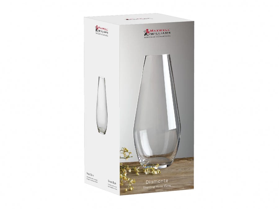 Maxwell & Williams GLASS VASE Maxwell & Williams Diamante Teardrop Vase 35cm CY0086 (7313535205465)