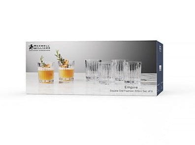 Maxwell & Williams Glasses Maxwell & Williams default Double Old Fashion Set of 6 320ml MQ0006 (7640501878873)