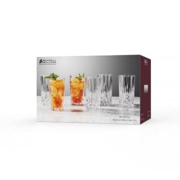 Maxwell & Williams Glasses Maxwell & Williams default Highball Set of 6 380ml MQ0012 (7638572269657)