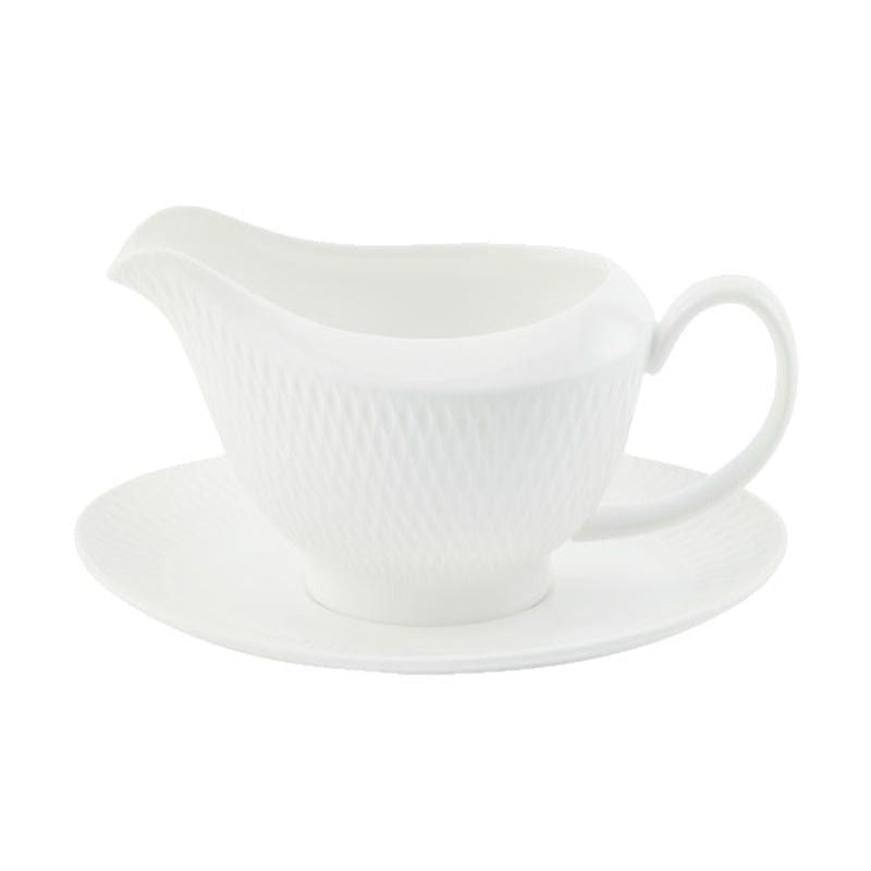 Maxwell & Williams Gravy Boat Maxwell & Williams White Basics Diamonds Gravy Boat & Saucer DV0256