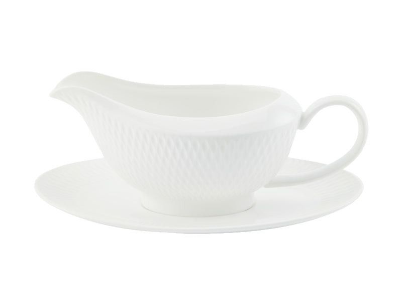 Maxwell & Williams Gravy Boat Maxwell & Williams White Basics Diamonds Gravy Boat & Saucer DV0256