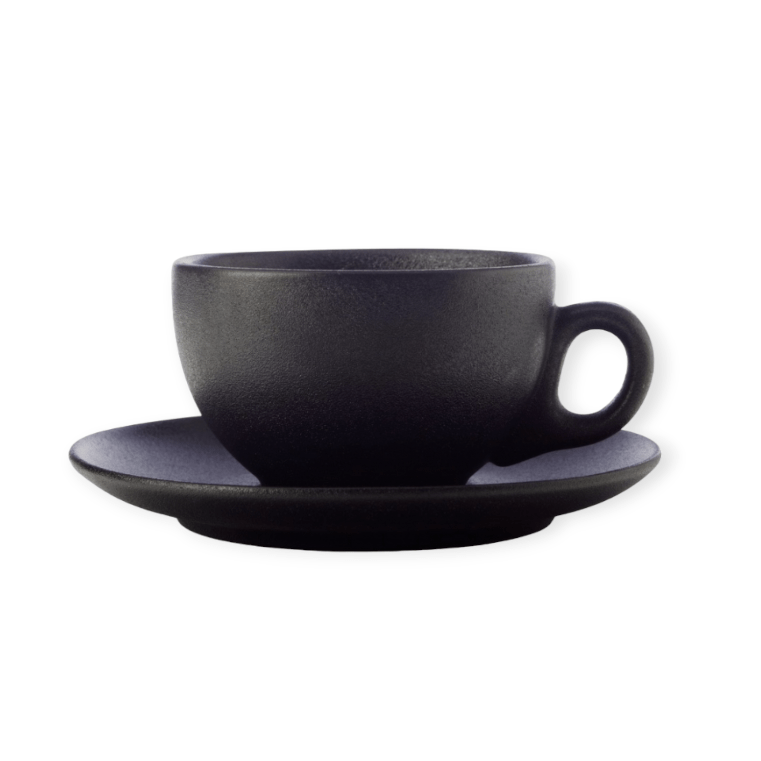 Maxwell & Williams MUG Maxwell & Williams Caviar Coupe Cup & Saucer 250ml AX0355 (7764180074585)
