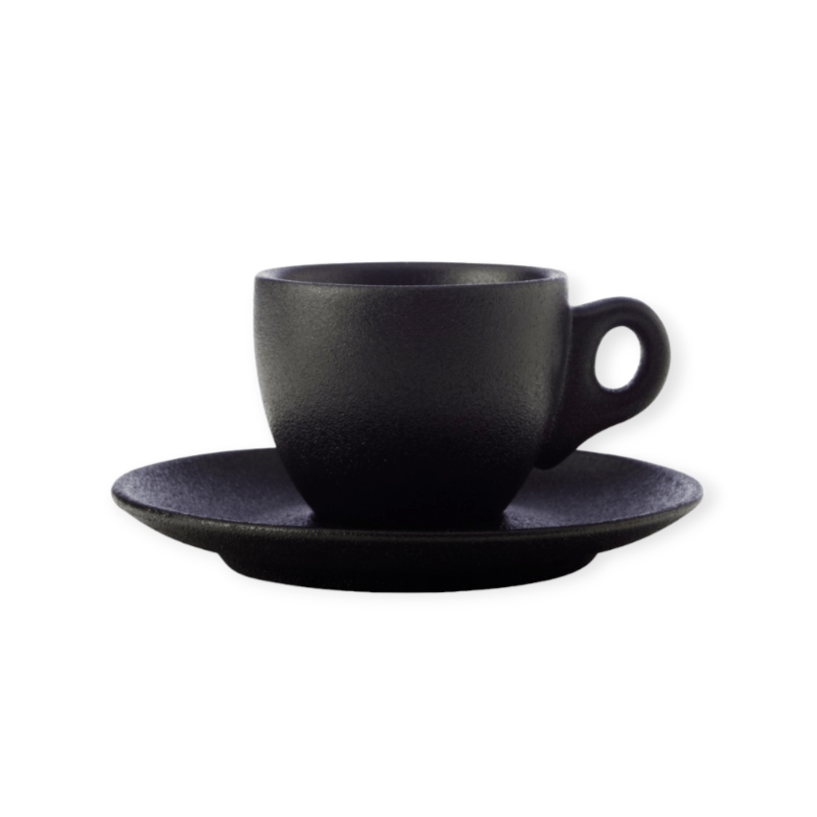 Maxwell & Williams MUG Maxwell & Williams Caviar Espresso Cup & Saucer 100ml AX0354 (7764170080345)