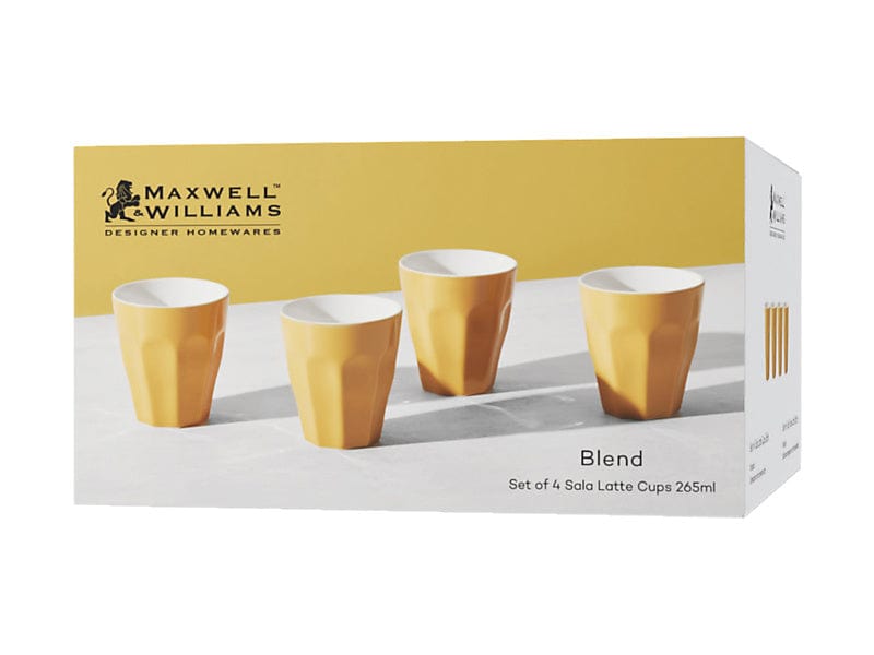 Maxwell & Williams MUG Maxwell & Williams Sala Latte Cup Set of 4 Mustard 265ml LM0037 (7504614162521)
