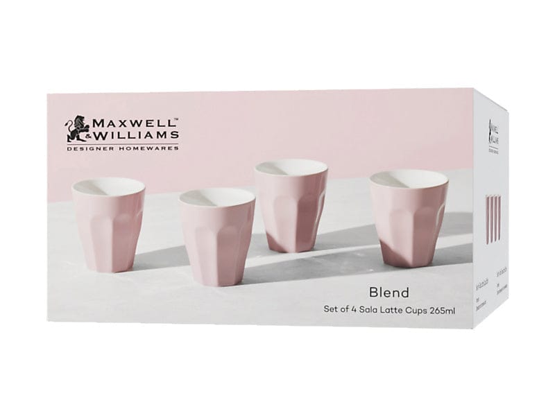Maxwell & Williams MUG Maxwell & Williams Sala Latte Cup Set of 4 Rose 265ml LM0035 (7504605282393)