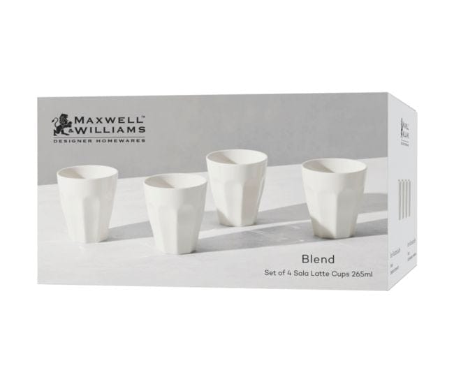 Maxwell & Williams MUG Maxwell & Williams Sala Latte Cup Set of 4 White 265ml LM0057 (7504621699161)