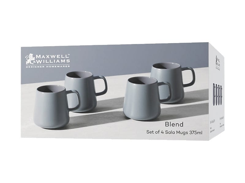 Maxwell & Williams MUG Maxwell & Williams Sala Mug Set of 4 Charcoal 375ml DI0422 (7504563961945)