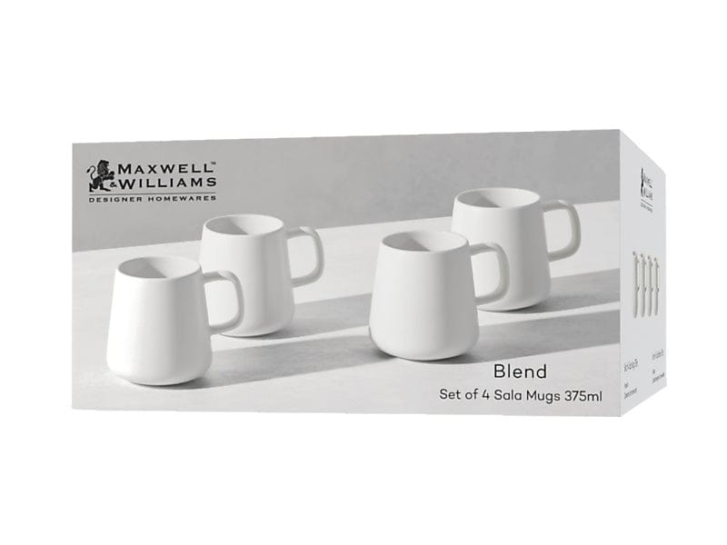 Maxwell & Williams MUG Maxwell & Williams Sala Mug Set of 4 White 375ml DI0426 (7504578969689)