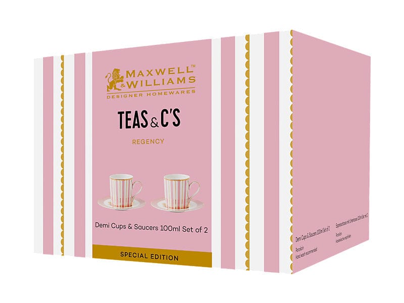 Maxwell & Williams MUG Maxwell & Williams Teas & C’s Regency Cup & Saucer Pink 240ml HV0497