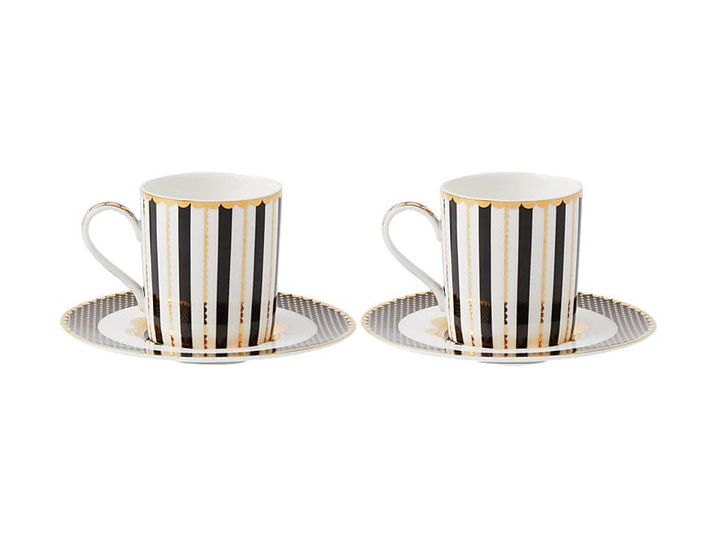 Maxwell & Williams MUG Maxwell & Williams Teas & C’s Regency Demi Cup & Saucer Set of 2 Black 100ml HV0486 (7764328939609)