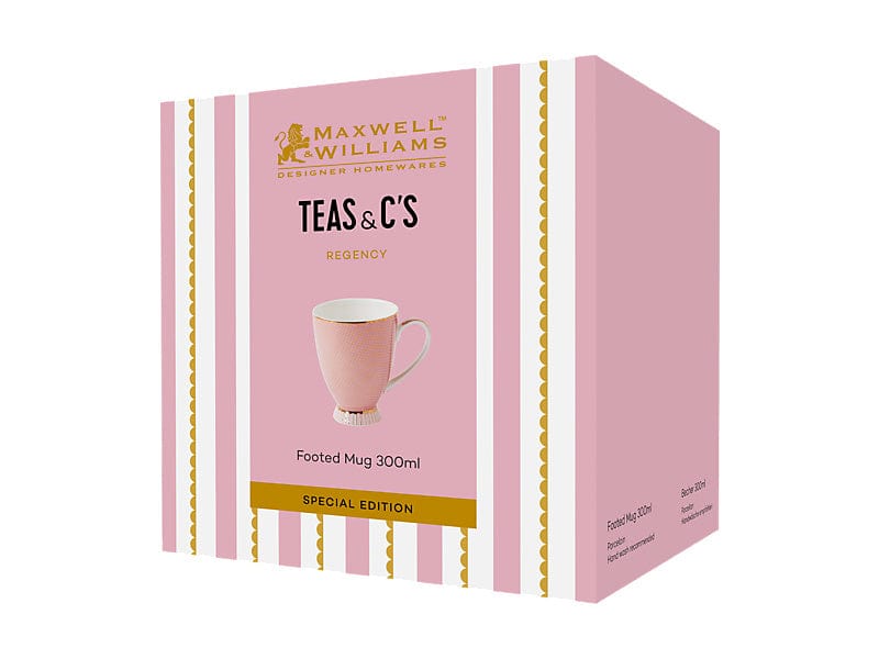 Maxwell & Williams MUG Maxwell & Williams Teas & C’s Regency Footed Mug Pink 300ml HV0496 (7764506214489)
