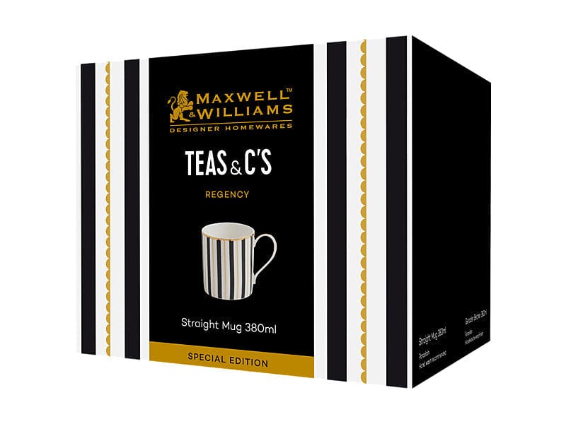 Maxwell & Williams MUG Maxwell & Williams Teas & C’s Regency Straight Mug Black 380ml HV0483