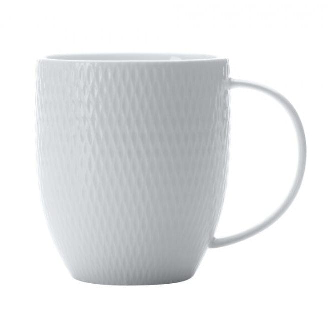 Maxwell & Williams MUG Maxwell & Williams White Basics Diamonds Coupe Mug 370ML  JX260535 (6754072461401)