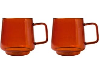Maxwell & Williams MUGS Maxwell & Williams Blend Sala Glass Mug 400ML Set of 2 Gift Boxed LQ0074 (7315176095833)