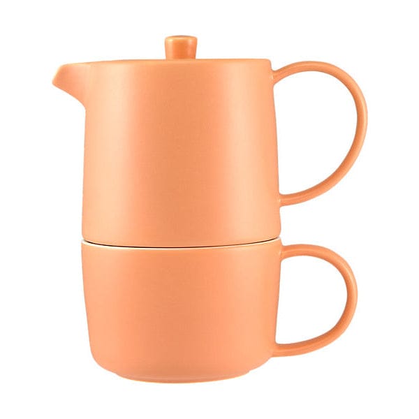 Maxwell & Williams MUGS Maxwell & Williams Cafe Life Tea for One With Infuser 450ML Apricot DI0551