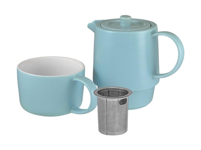 Maxwell & Williams MUGS Maxwell & Williams Cafe Life Tea for One With Infuser 450ML Cloud DI0541
