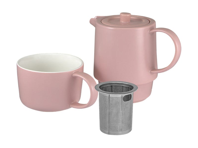 Maxwell & Williams MUGS Maxwell & Williams Cafe Life Tea for One With Infuser 450ML Rose DI0535