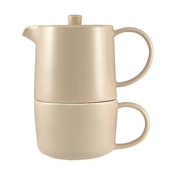 Maxwell & Williams MUGS Maxwell & Williams Cafe Life Tea for One With Infuser 450ML Sand DI0511