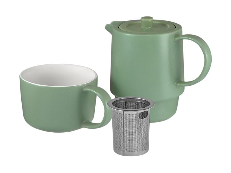 Maxwell & Williams MUGS Maxwell & Williams Cafe Life Tea for One With Infuser 450ML Seafoam DI0561