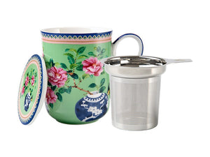 Maxwell & Williams MUGS Maxwell & Williams Gabby Malpas Jardin Mug With Infuser Camelia 340ml HV0388