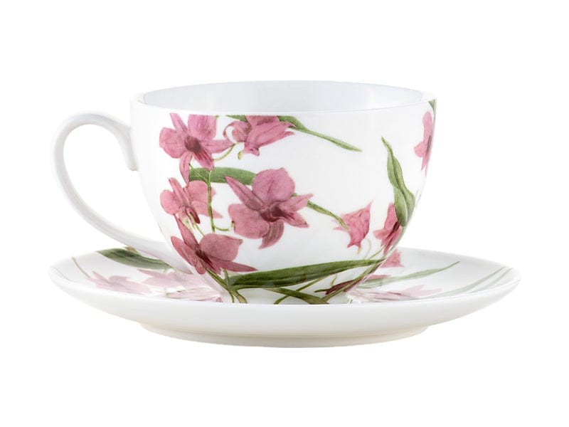 Maxwell & Williams MUGS Maxwell & Williams Royal Botanic Gardens Cup & Saucer Pink 240ml HV0458